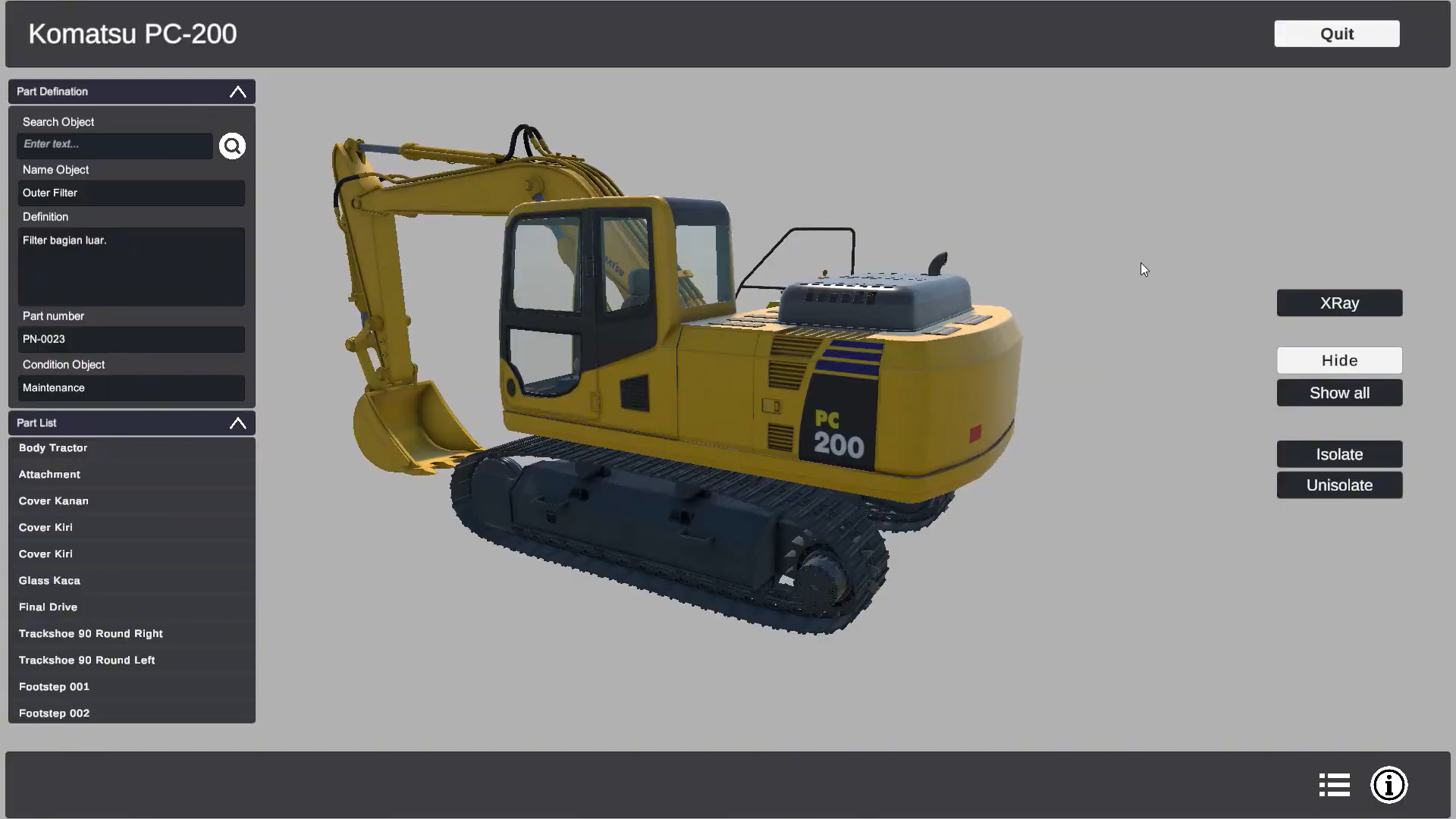 Digital Twin Komatsu PC-200 Hero