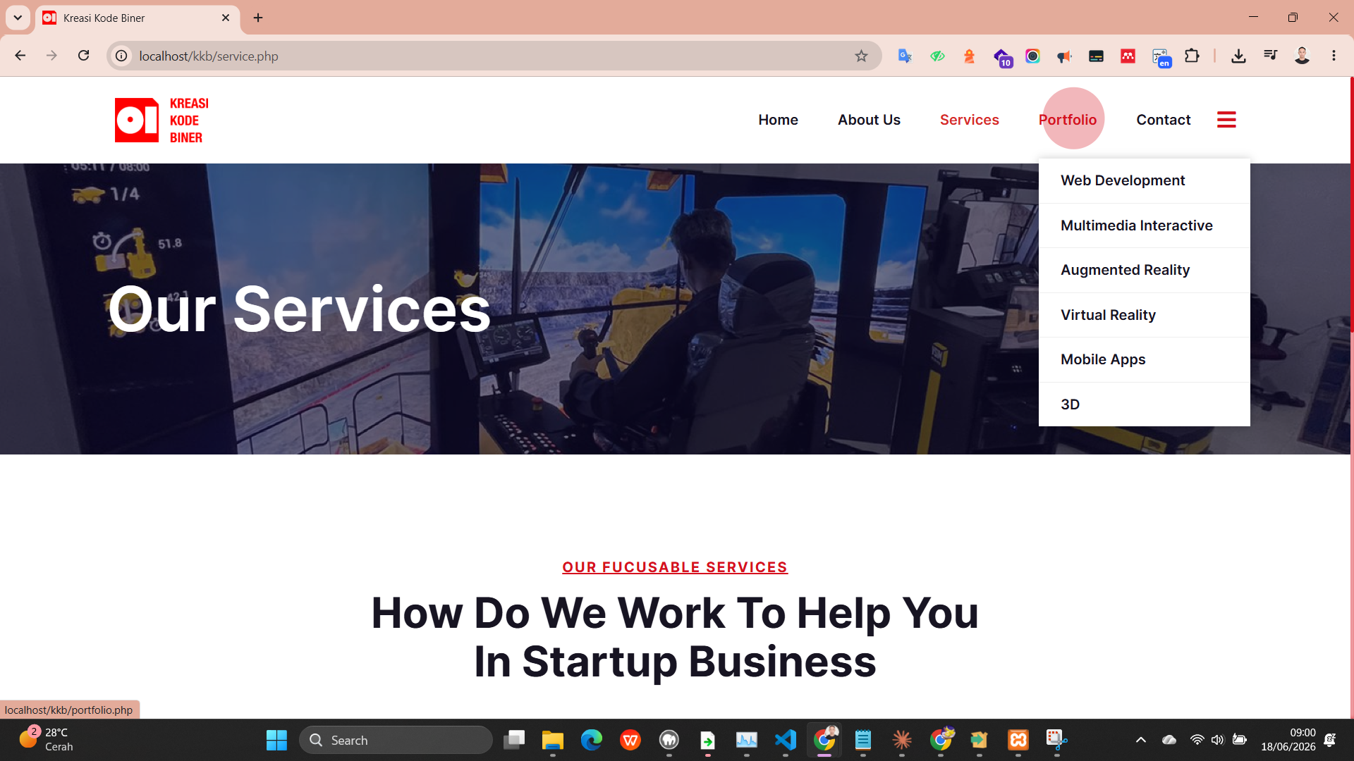 PT Kreasi Kode Biner Website Hero