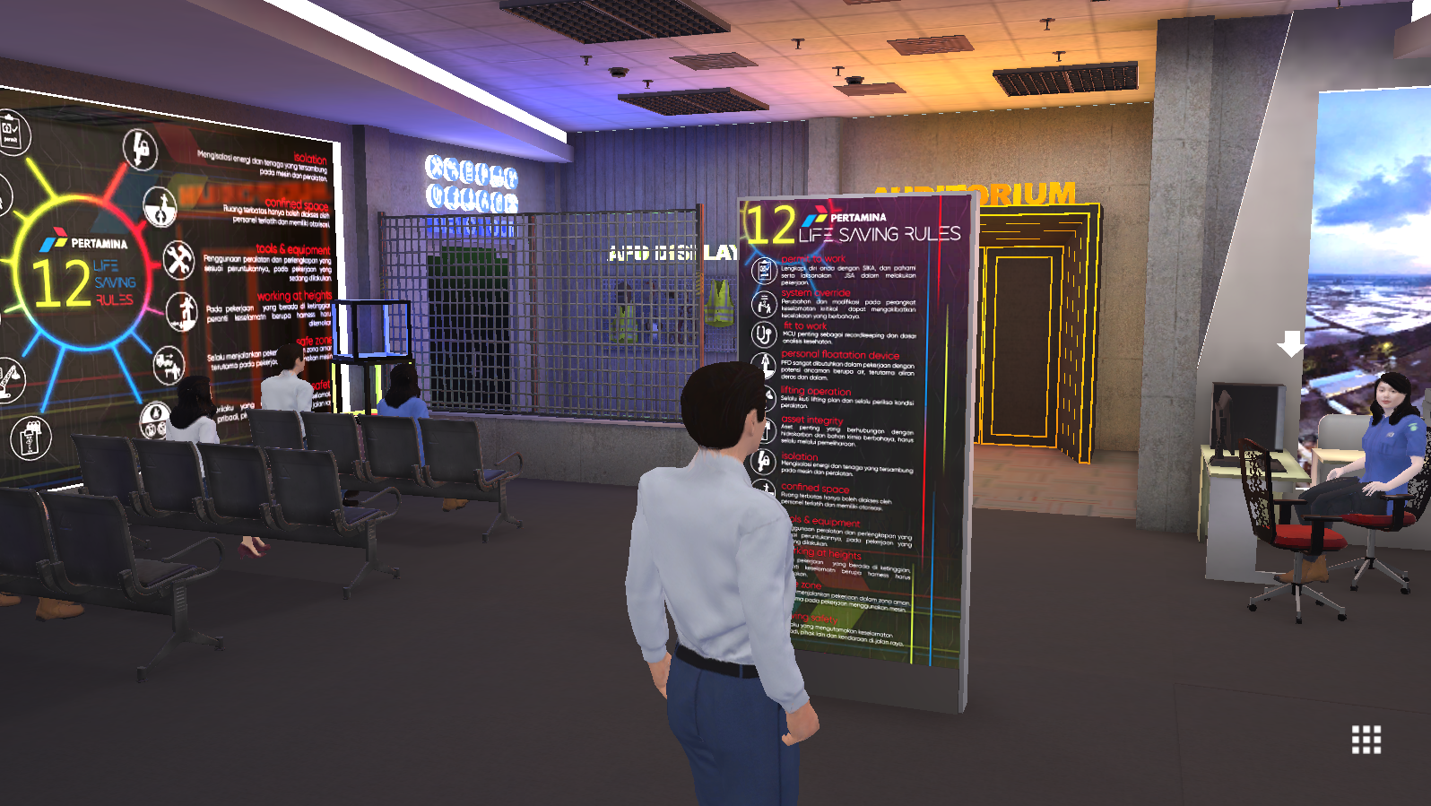 Pertamina HSSE Simulation Screens